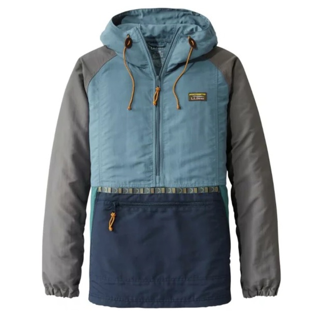 L.L. Bean Slate/Nautical Navy Hooded Jacket